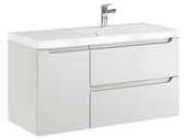 Szafki łazienkowe - Szafka Wisząca Z Umywalką ETH 90 cm D Prawa - Kaszmir Mat - miniaturka - grafika 1