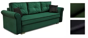 Sofa rozkładana Merida C50 - Zielony Królewski / Czarny | Kronos 19 / Kronos 07 - Sofy i kanapy - miniaturka - grafika 1