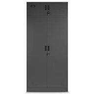 Szafy biurowe - JAN NOWAK model BORYS wielokomorowa szafa socjalna z miejscem na ubrania - miniaturka - grafika 1