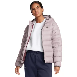 Damska kurtka puchowa pikowana Under Armour Legend Down Hooded Jacket - beżowa - UNDER ARMOUR - Kurtki damskie - miniaturka - grafika 1