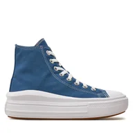 Trampki damskie - Trampki Converse Chuck Taylor All Star Move Platform A09395C Niebieski - miniaturka - grafika 1