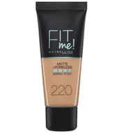 Pudry do twarzy - Maybelline New York Fit Me Matte&Poreless matujący podkład do twarzy 3600531324551 - miniaturka - grafika 1