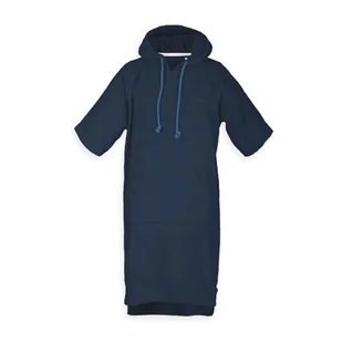 TOM TAILOR Ponczo surfingowe dla kobiet i mężczyzn, S-M, 100% bawełna/frotte, ponczo kąpielowe z kapturem, kieszenią na brzuchu i haftem z logo, niebieskie (granatowe) - Kurtki męskie - miniaturka - grafika 1