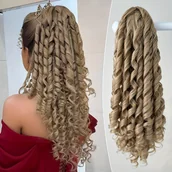 Pozostałe akcesoria fryzjerskie - TEMU 1 sztuka Syntetyczny Kucyk Peruka dla Kobiet i Mężczyzn - Luźne Fale Czarne/Brązowe Włosy z Bezpiecznym Klipsem, Naturalny Wygląd na Co Dzień i - miniaturka - grafika 1