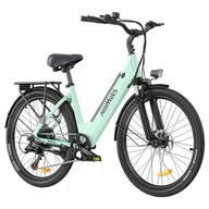 Rowery elektryczne - Rower elektryczny HillMiles MileCity1, silnik 250W, bateria 36V 13AH, opony 26-calowe, maks. prędkość 32km/h - Zielony - miniaturka - grafika 1