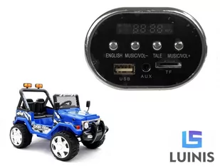 Import LEANToys Panel muzyczny do auta Akumulator Jeep S618 - Pojazdy elektryczne dla dzieci - miniaturka - grafika 2