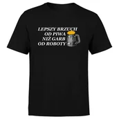 Koszulki męskie - Koszulka meska z nadrukiem DLA PIWOSZA P!WO KUFEL smieszna L - miniaturka - grafika 1