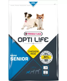 VERSELE-LAGA Opti Life Senior Mini 7,5kg - z kurczakiem - dla małych ras w wieku powyżej 7 lat + niespodzianka dla psa GRATIS! - Sucha karma dla psów - miniaturka - grafika 2