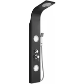 Panele prysznicowe - Mexen Gros panel prysznicowy, czarny - 7619-03-70 - miniaturka - grafika 1