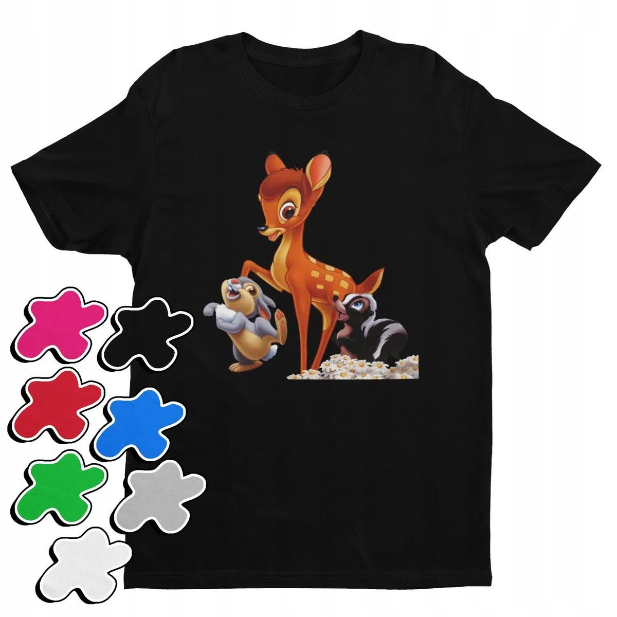 Koszulka T-Shirt Dziecięca Z Nadrukiem Bambi Tuptuś Dziewczynki -M 134-140
