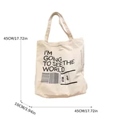 Torebki damskie - TEMU Torba Tote Damska, Poliester z Nadrukiem Kodu Kreskowego, Lekki Materiał do Codziennego Użytku, Zakupów lub Organizacji Książek, Notatników i - miniaturka - grafika 1