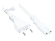 Kable komputerowe i do monitorów - Alcasa P0370-W075 kabel zasilające Biały 7,5 m Wtyczka zasilająca typu C C7 panel - miniaturka - grafika 1