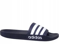 Klapki i japonki damskie - Adidas Adilette Shower GZ5920 Damskie Klapki Basenowe Na Basen Granatowe - miniaturka - grafika 1