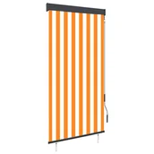 Rolety - vidaXL Roleta zewnętrzna, 80x250 cm, biało-pomarańczowa - miniaturka - grafika 1