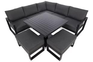 Narożne meble ogrodowe aluminiowe Sorrento Grey / Grey Melange - Meble ogrodowe - miniaturka - grafika 4