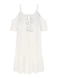 VERO MODA Women's VMMILAN 2/4 Off Shoulde Short Dress WVN sukienka, Snow White, S, Snow White, S - Sukienki - miniaturka - grafika 1