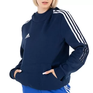 Bluza adidas Tiro 21 Sweat Hoodie GK9680 - granatowa - Adidas - Bluzy sportowe damskie - miniaturka - grafika 1