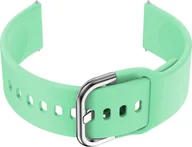 Akcesoria do smartwatchy - Pasek gumowy do smartwatch 18mm - miętowy/srebrny - miniaturka - grafika 1