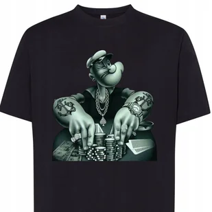 Koszulka Popeye Marynarz Gangsta M 3248 Czarna - Koszulki męskie - miniaturka - grafika 1
