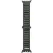 Akcesoria do smartwatchy - Pasek Audi Logo Synthetic Leather Magnetic Ring do Apple Watch 44/45 - miniaturka - grafika 1