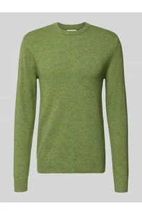 Sweter z dzianiny z prążkowanymi wykończeniami model BRANKO - Blend - Swetry męskie - miniaturka - grafika 1