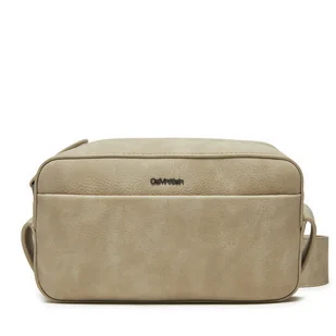 Saszetka Calvin Klein Ck Refined Camera Bag Nubuck K50K512748 Beżowy - Torby męskie - miniaturka - grafika 1