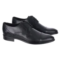 Półbuty męskie - Półbuty męskie Trio 3608-01-A-01-0 CZARNY 45 - miniaturka - grafika 1