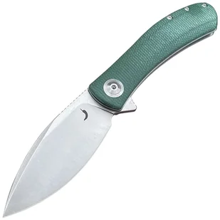 Nóż składany Trollsky Knives Mandu Green Micarta/Satin D2 - Noże - miniaturka - grafika 1