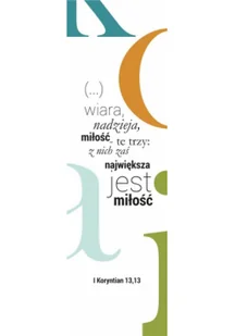 SZARON Zakładka Duża - Wiara, nadzieja, miłość - Szaron - Zakładki do książek - miniaturka - grafika 1