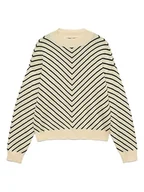 Swetry damskie - Vero Moda Sweter w kolorze beżowo-czarnym - miniaturka - grafika 1