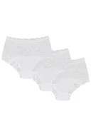 Majtki damskie - Wol-Bar teri 3-pak biały 2xl majtki figi - miniaturka - grafika 1