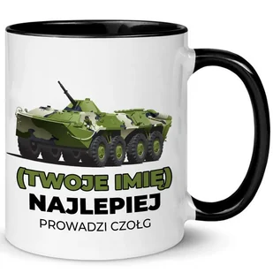 KUBEK BIAŁY WNĘTRZE CZARNE DLA ŻOŁNIERZA IMIĘ WZ - Kubki - miniaturka - grafika 1