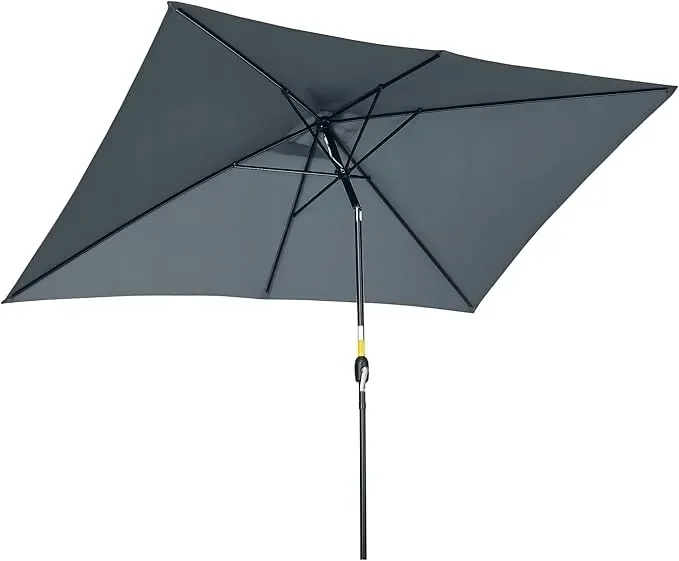 Parasol Ogrodowy Prosty Prostokątny Do Ogrodu Na Taras Plaże Czarny