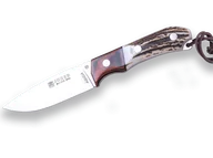 Noże - NÓŻ JOKER AGUILA OSTRZE 10,5cm, RĘKOJEŚĆ Z ROGU JELENIA, BOLSTER Z CZERWONEGO DREWNA - CC105 - miniaturka - grafika 1