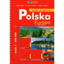 Polska. Atlas 1:500000 + Europa - Praca zbiorowa - Atlasy i mapy - miniaturka - grafika 1
