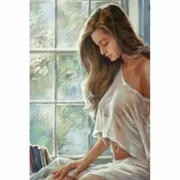 Malowanie po numerach Akt Kobieta przy oknie 40x50cm 1006347