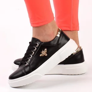 Czarne skórzane półbuty damskie Vinceza 8741 - Półbuty damskie - miniaturka - grafika 1