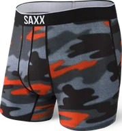 Majtki męskie - Bokserki męskie sportowe SAXX VOLT Boxer Brief – szare moro - miniaturka - grafika 1