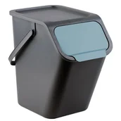 Kosze na śmieci - Practic Kosz Do Segregacji Odpadów Bini 25l Czarny Z Niebieską Klapką Practic.. AVO000479 - miniaturka - grafika 1