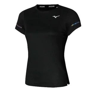 Mizuno Koszulka damska Dryaeroflow, Czarny, L - Koszulki i topy damskie - miniaturka - grafika 1