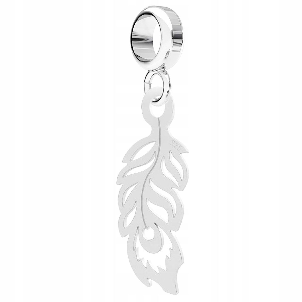 Charms wiszący Pawie Pióro srebro 925