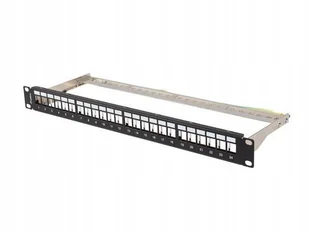 Patch panel pusty Lanberg PPKS-0924-B 24 port 1U 19" do modułów - Pozostałe akcesoria sieciowe - miniaturka - grafika 1