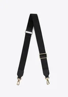 Akcesoria do torebek - Pasek do torebki z logo producenta czarno - złoty - miniaturka - grafika 1