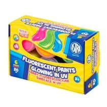 Farby fluorescencyjne Astra 6 kol x  20 ml STANDARD BOX 301124004 - Przybory szkolne - miniaturka - grafika 1