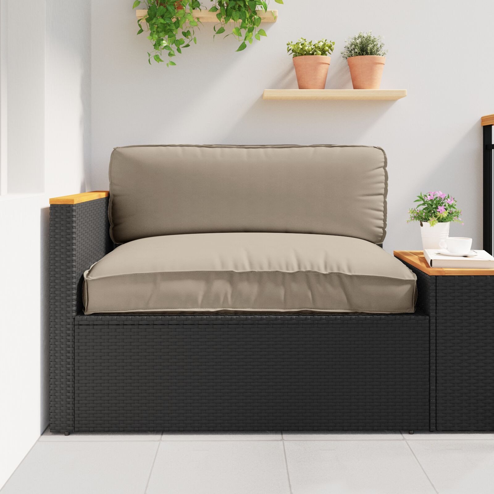 vidaXL Poduszka Na Zewnątrz Taupe Poliester 120 x 12 x 80 cm 42001573