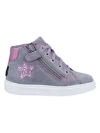 Trampki damskie - Richter Shoes Skórzane sneakersy "Flora" w kolorze jasnoróżowo-szarym - miniaturka - grafika 1