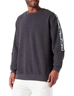 Koszulki męskie - FILA Męska bluza BELP Crew Sweat T-Shirt, Dark Grey Melange, XL - miniaturka - grafika 1