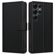 Etui i futerały do telefonów - Etui TECH-PROTECT Wallet RS do Samsung Galaxy S25 Ultra Czarno-czerwony - miniaturka - grafika 1