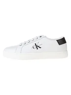 Trampki męskie - Calvin Klein Skórzane sneakersy w kolorze białym - miniaturka - grafika 1