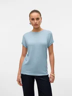 Koszulki i topy damskie - Vero Moda Koszulka w kolorze błękitnym - miniaturka - grafika 1